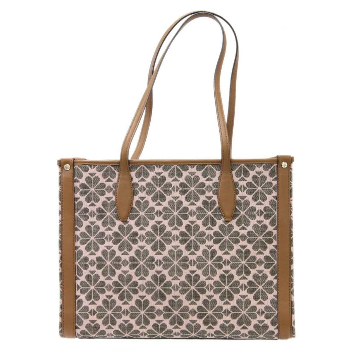 bag spade women's tote shoulder Pre-Owned collection flower leather KS pink brown jacquard (Good) x Kate Spade