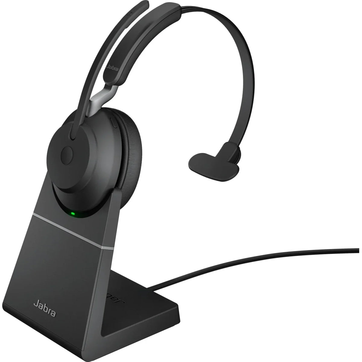 Stand Headset with USB-C USB-C Connector UC Black Ear Jabra Charging Single - - Evolve2 65 Mono