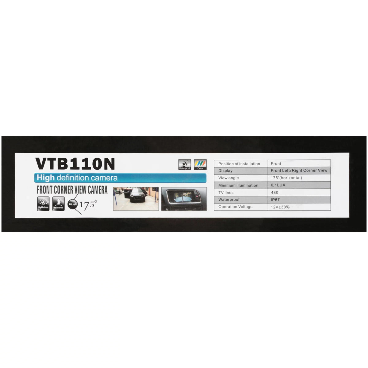 Corner-View Universal VTB110N - Mount Front Camera BOYO