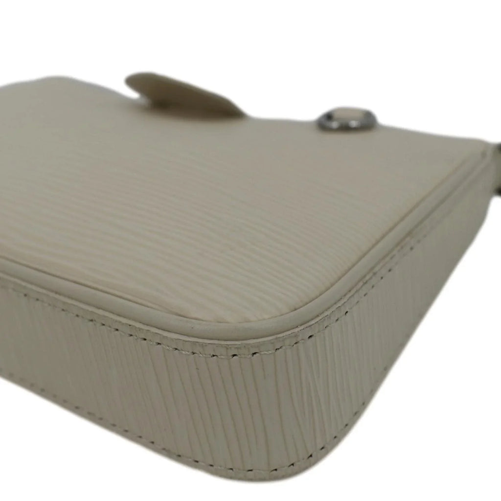 Cream Pouch Strap Leather Epi Easy Shoulder Bag Pre-owned On