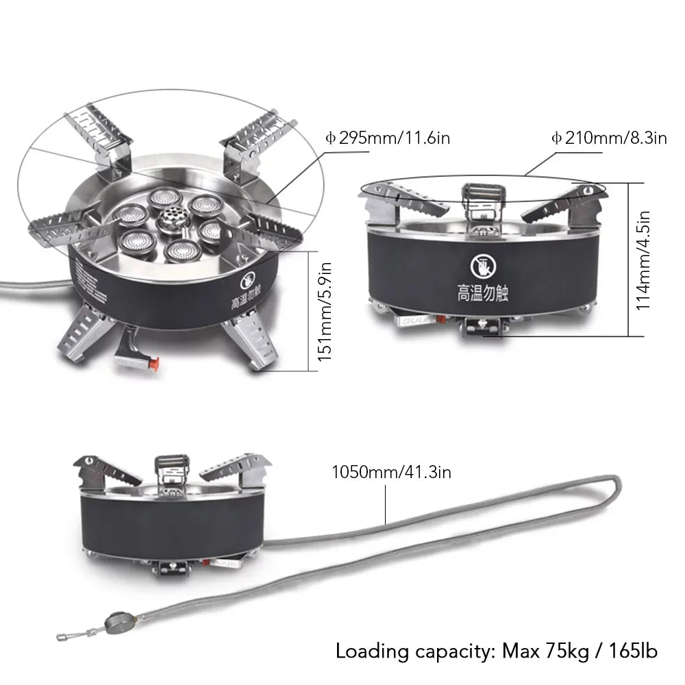 Camping Backpacking 18000W High-power BULIN Stove Stove, for Hiking Foldable