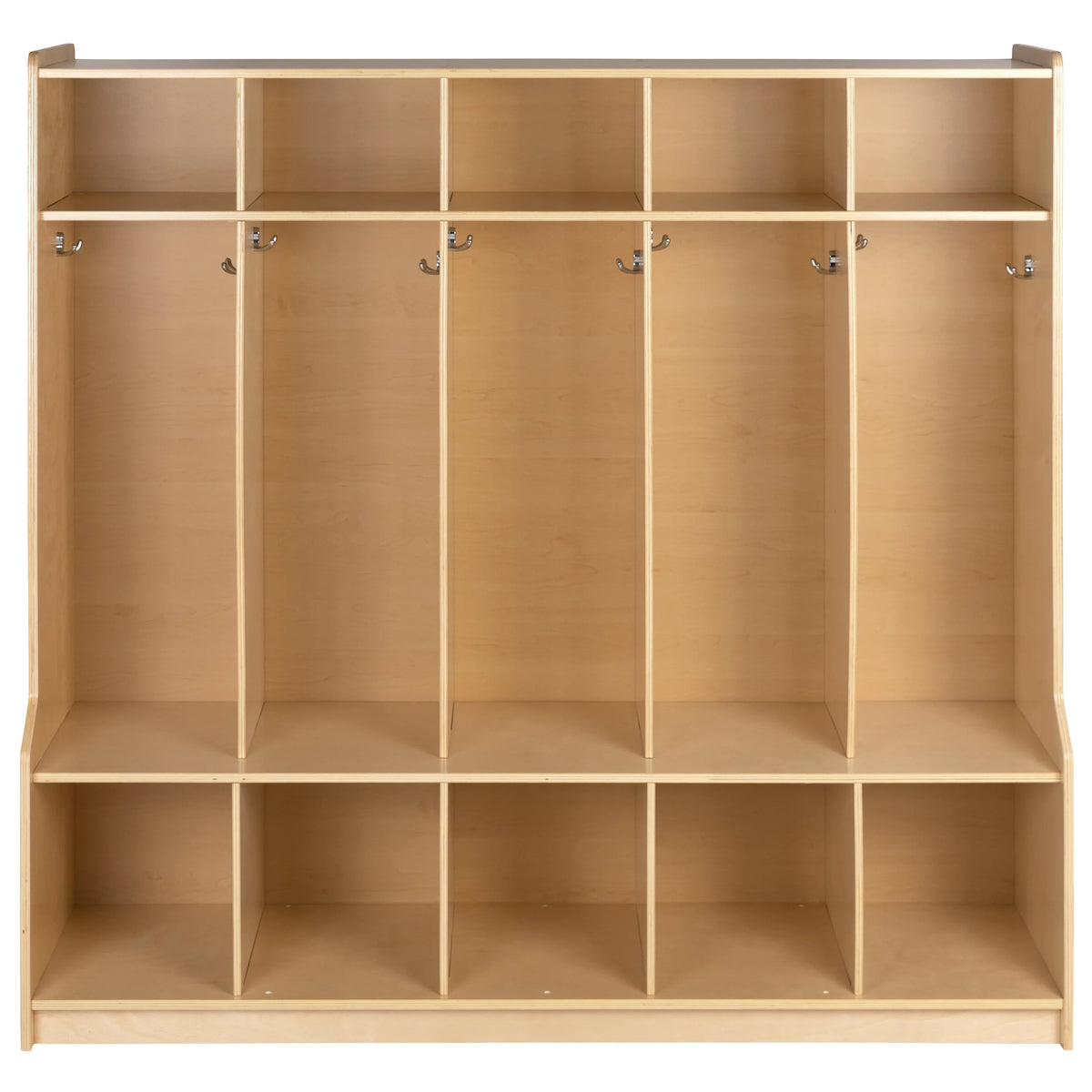 Locker Coat Storage with Cubbies 5 Wood Section Emma School Organizer and Hook Oliver Bench, +