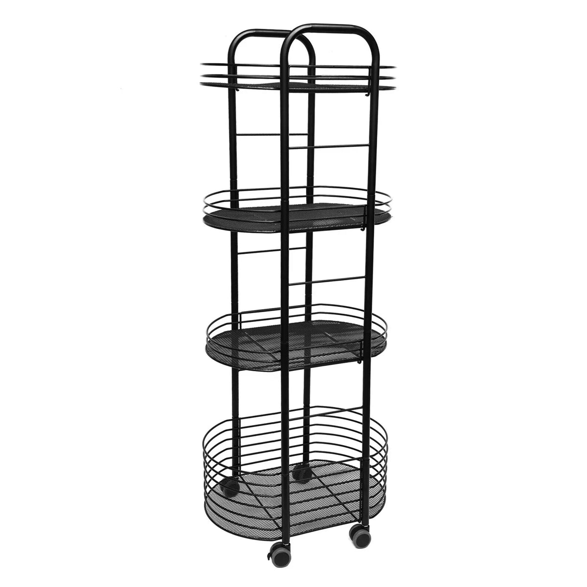 Shelf Utility Cart Kitchen Organizer Rack Trolley Storage Tier 4 Storage Movable