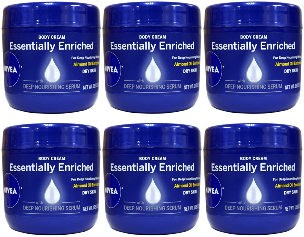 of 6 Almond Enriched 13.5 Oil NIVEA Essentially Deep Nourishing Serum Pack oz Cream Body