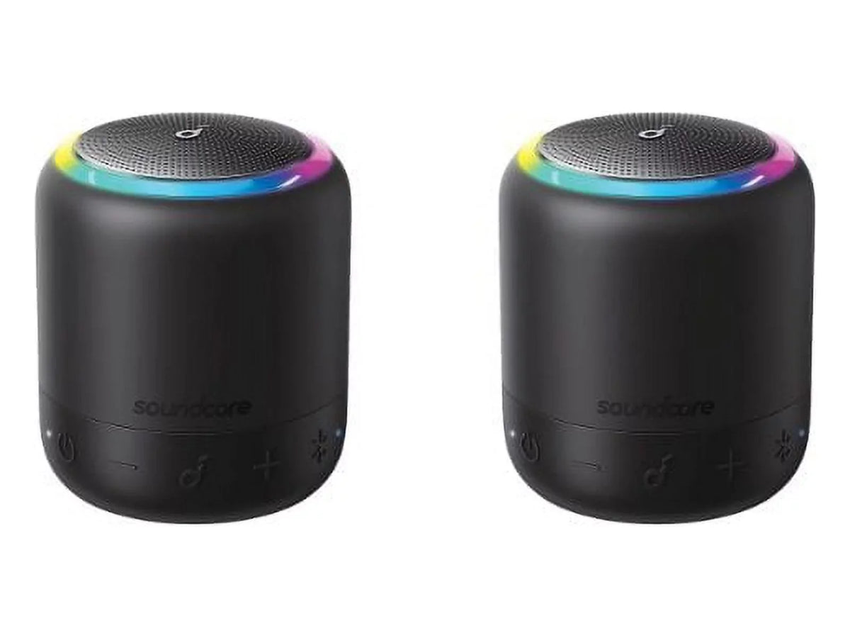 Soundcore Speaker Black Pro B3127Z11 Bluetooth 2-Pack Mini 15H 3 Portable IPX7 Waterproof Playtime