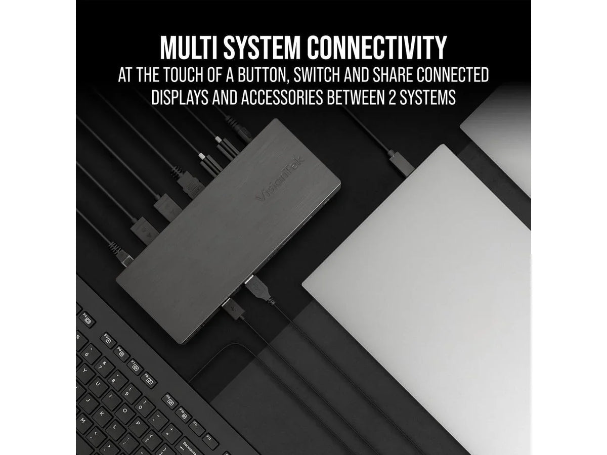 PD 100W 901520 VisionTek Docking with Station KVM VT4950 USB-C