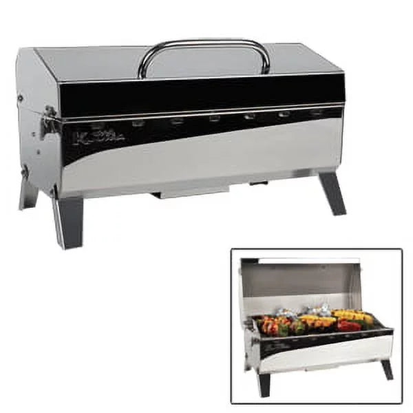 w/Regulator, Thermometer - Kuuma N' Go Stow Gas Grill and Igniter 13,000BTU 160