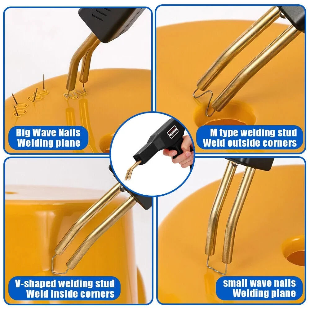 Car Welder Stapler Welding Gun Kit 600 Plastic Machine Bumper Repair Staples Hot