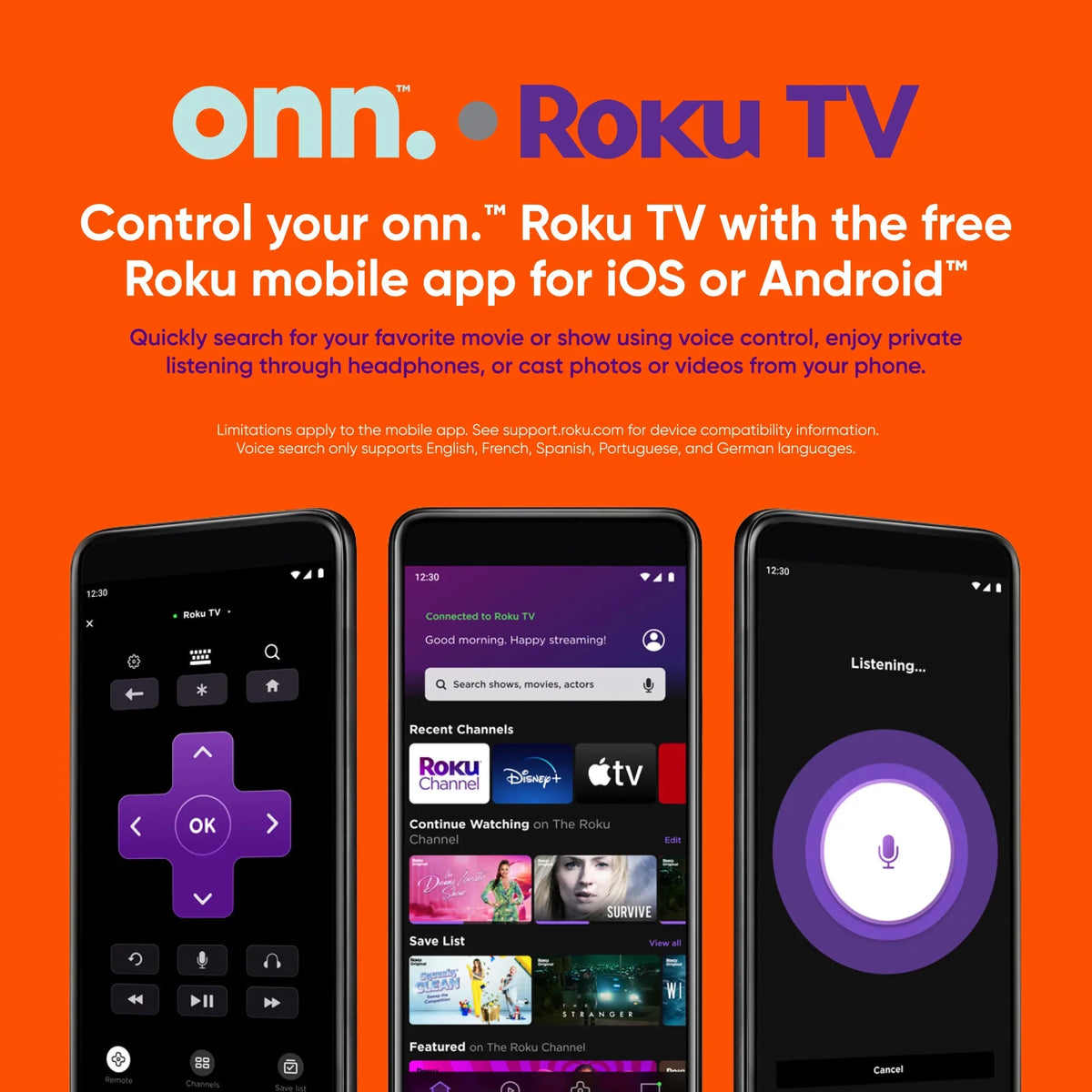 LED TV FHD Class Roku (1080P) (100069992) Smart 43” onn.