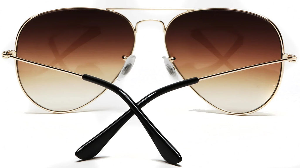 Classic Samba Sunglasses Inspired Unisex Shades Ivy Aviator Brown & Glen Lens Brown Frame - Sky