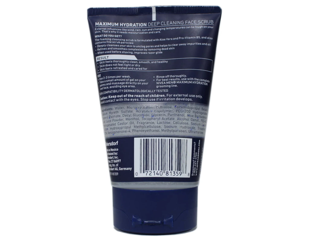 4-Pack Oz, Deep Nivea Scrub Men Cleaning Original, 4.4 For Face