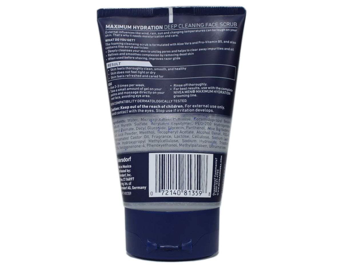 4-Pack Oz, Deep Nivea Scrub Men Cleaning Original, 4.4 For Face