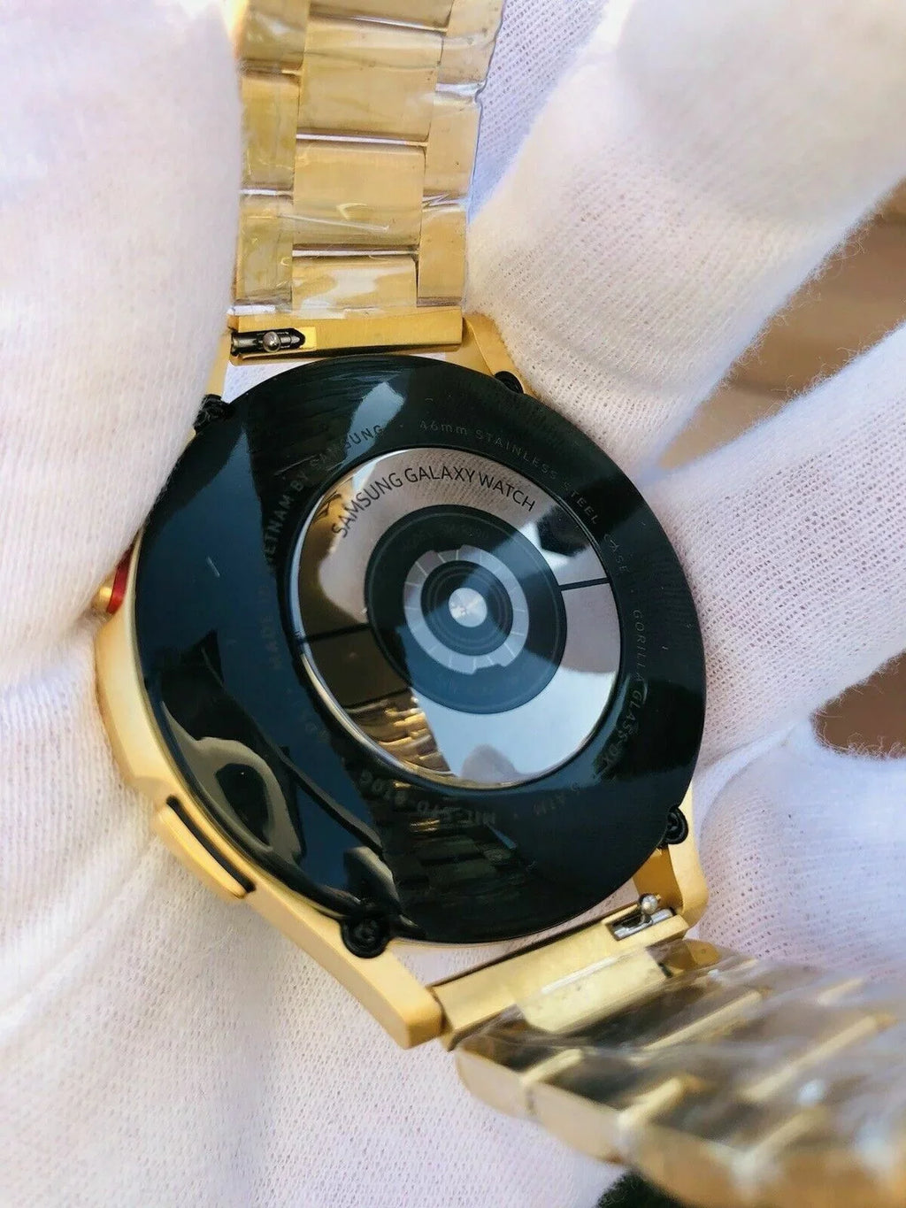Gold Galaxy 24k Gray 4 Gold LTE 46mm Bezel Custom Watch Gold Band Plated