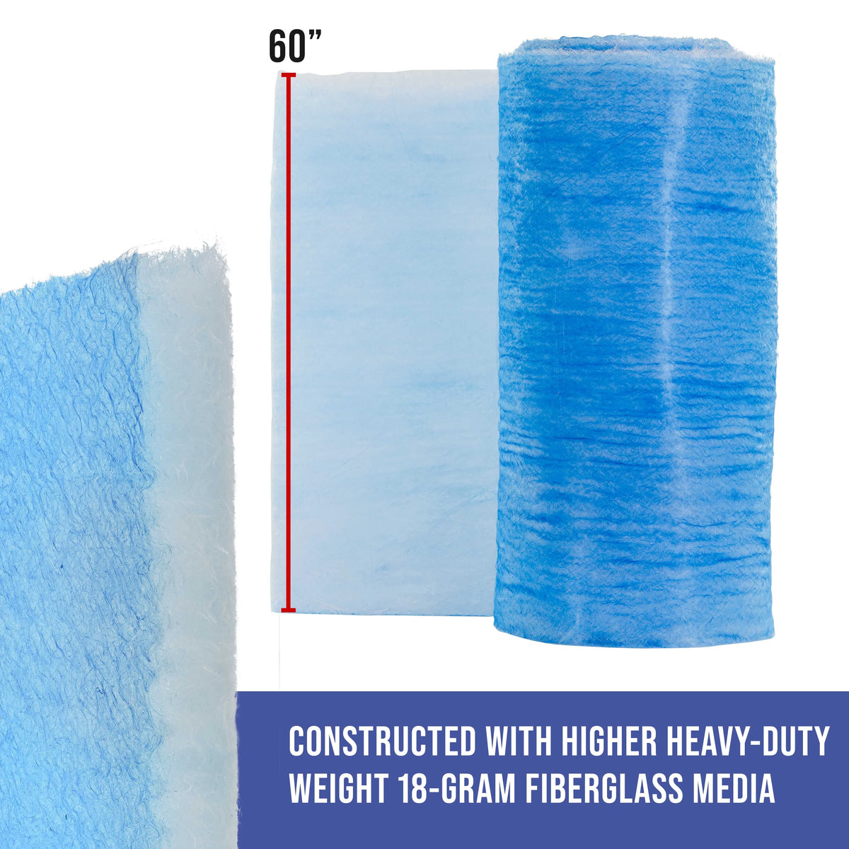 Fiberglass x Captures Heavy-Duty Traps Booths - Autobody Overspray Paint Filter 18 in Booth Spray Refinish - Gram Roll, 60" Paint Arrestor Elite 200' Premium Exhaust Particles Paint Auto Master