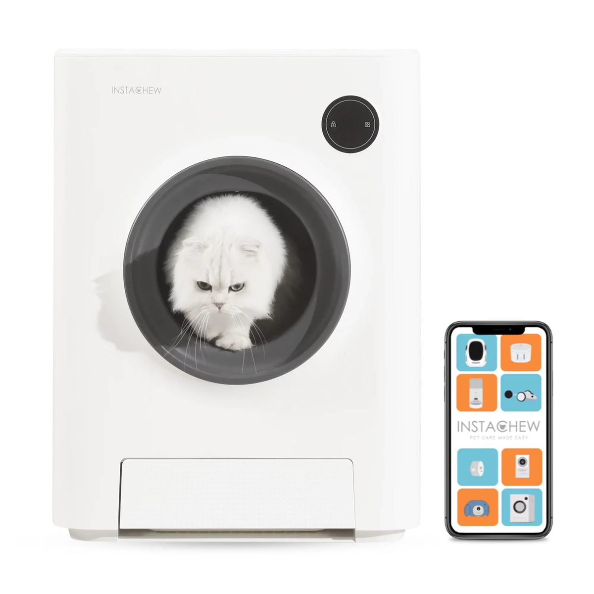 Control, with Purrclean WiFi App Box Self-Cleaning & Automatic 5GHz 2.4GHz Instachew Support Cat Litter