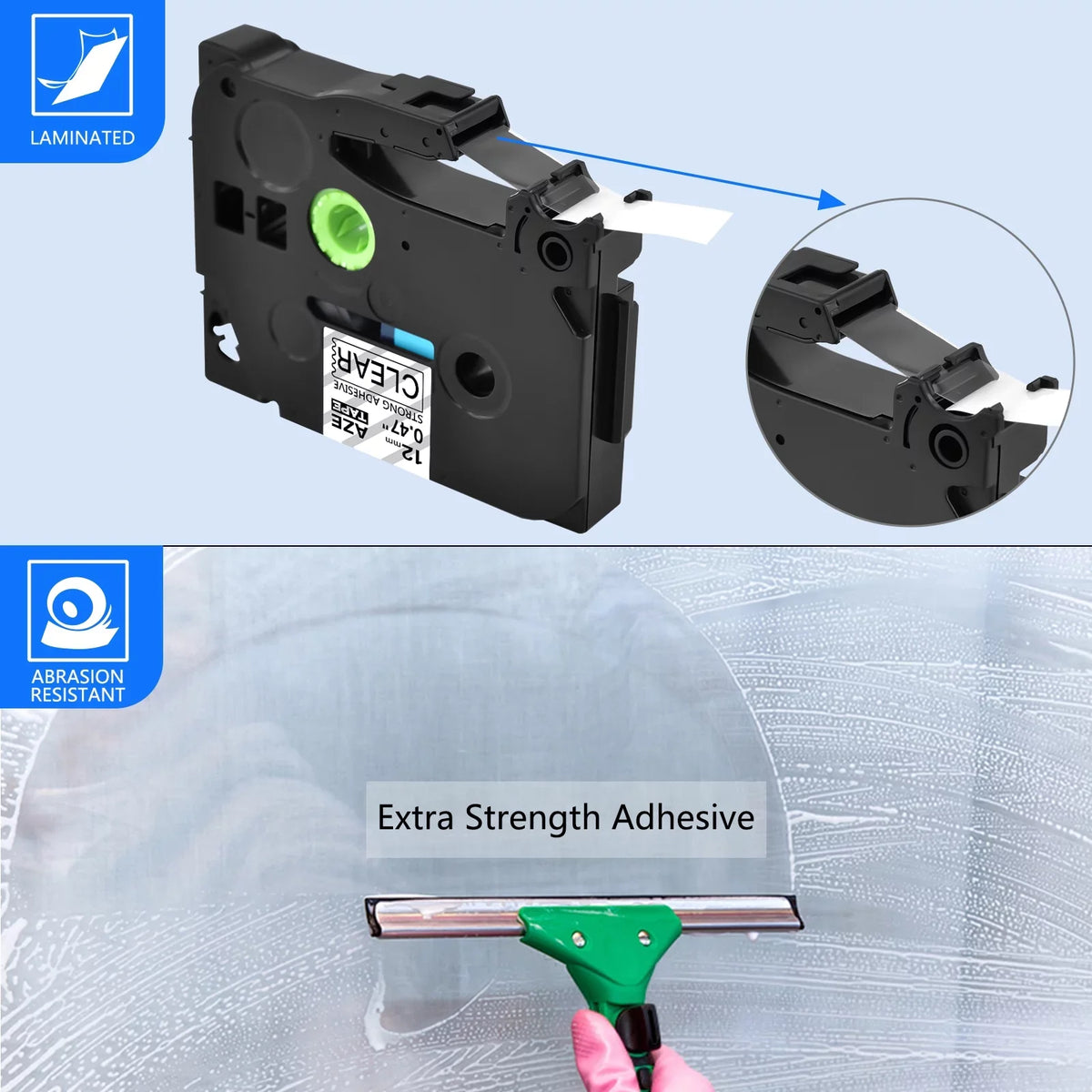 TZe-131 Clear 12mm Black Laminated Strength 100PK GREENCYCLE P-touch TZe TZe-S131 on Compatible TZ-131 Extra Brother TZ Tape TZ-S131 Label for