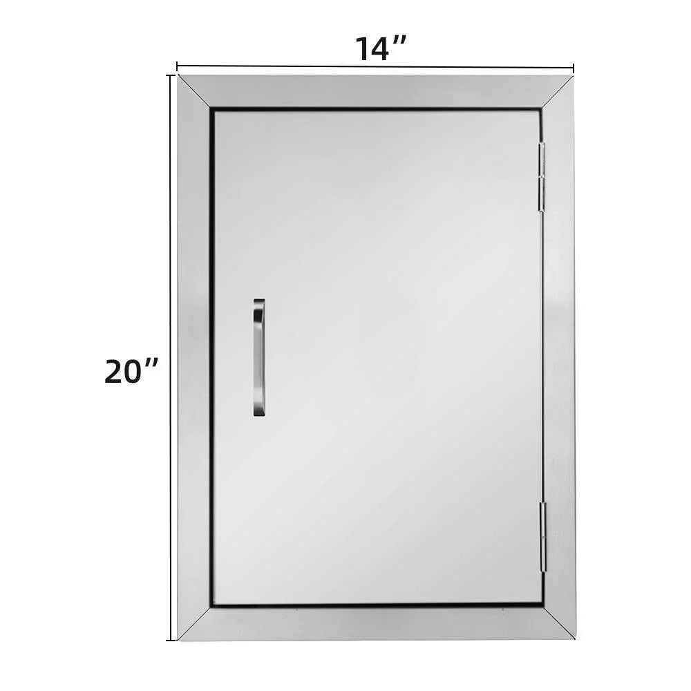 Wall 14 Island Zimtown BBQ BBQ Single Access for Door Steel 20inch Cutout Door Stainless x exterior