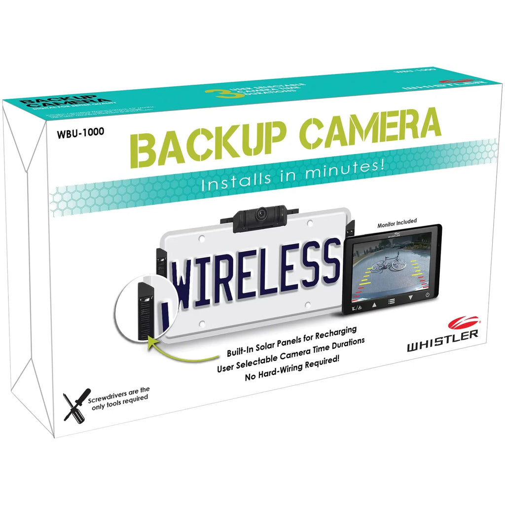 with Backup Whistler WBU-1000 Digital Wireless Camera Solar Panels