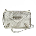 Shoulder XS Paper (Good) Pre-Owned Silver Balenciaga 398815 Leather Triple Bag Women's