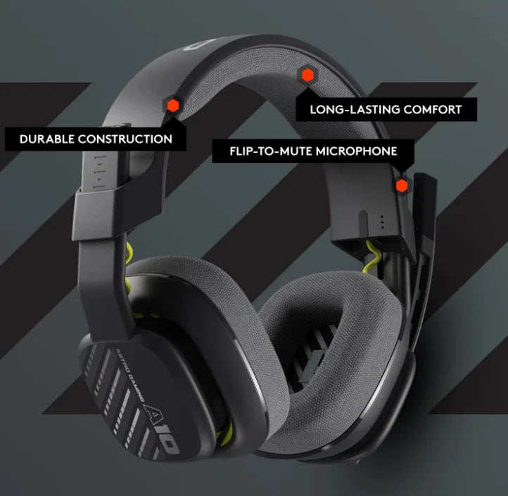 for A10 Restored Gen Wired Astro Logitech PlayStation/PC (Black) (Refurbished) 2 Headset (Like New)