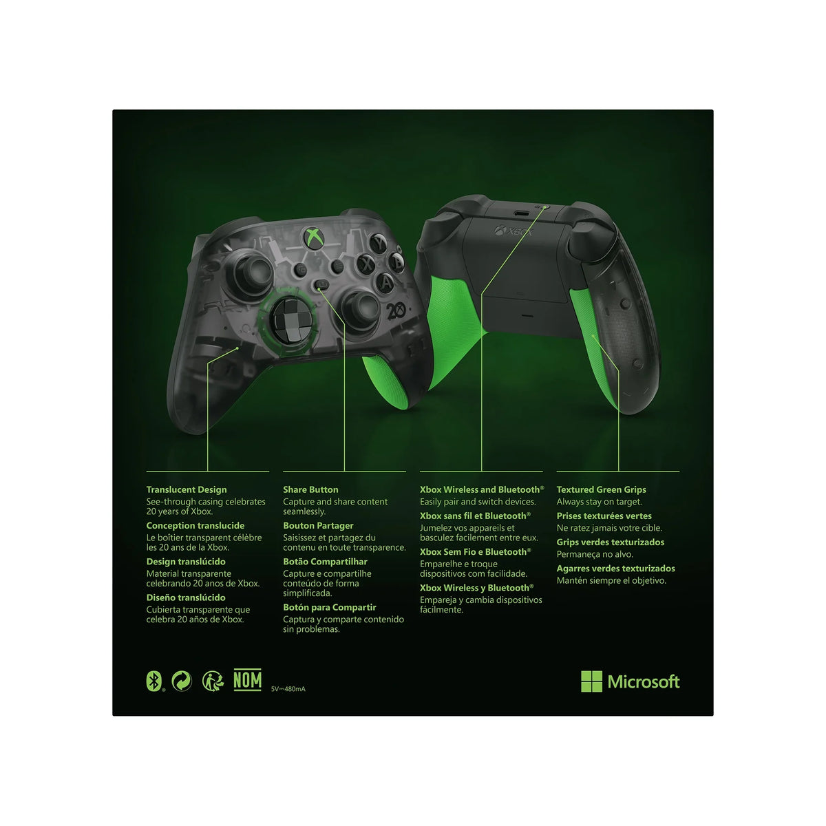 '- 20th Xbox Anniversary Restored Controller Special Edition (Refurbished) Wireless