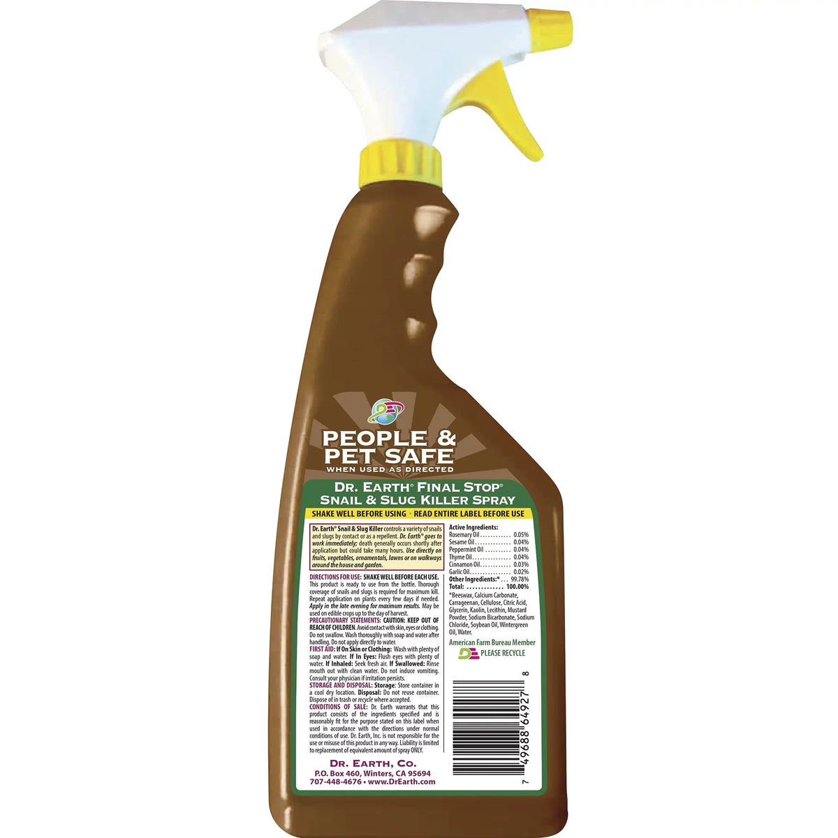 Earth Slug Stop oz Final 24 & RTU Snail Killer Dr. Spray,