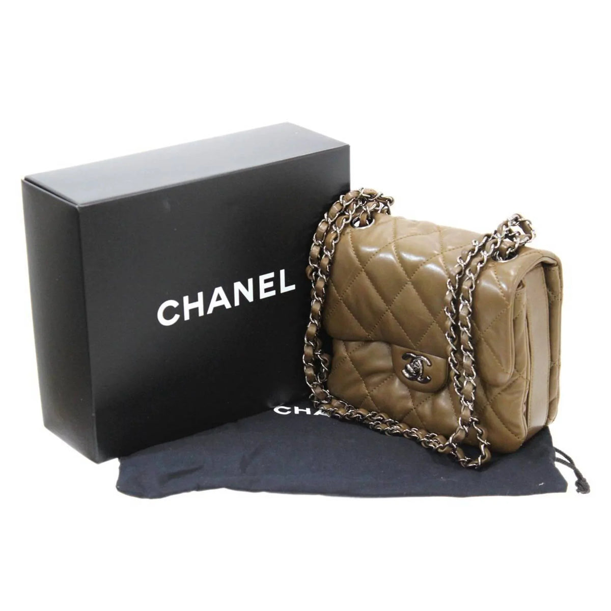 dark chain 15357745 Pre-Owned bag shoulder (Good) brown matelasse