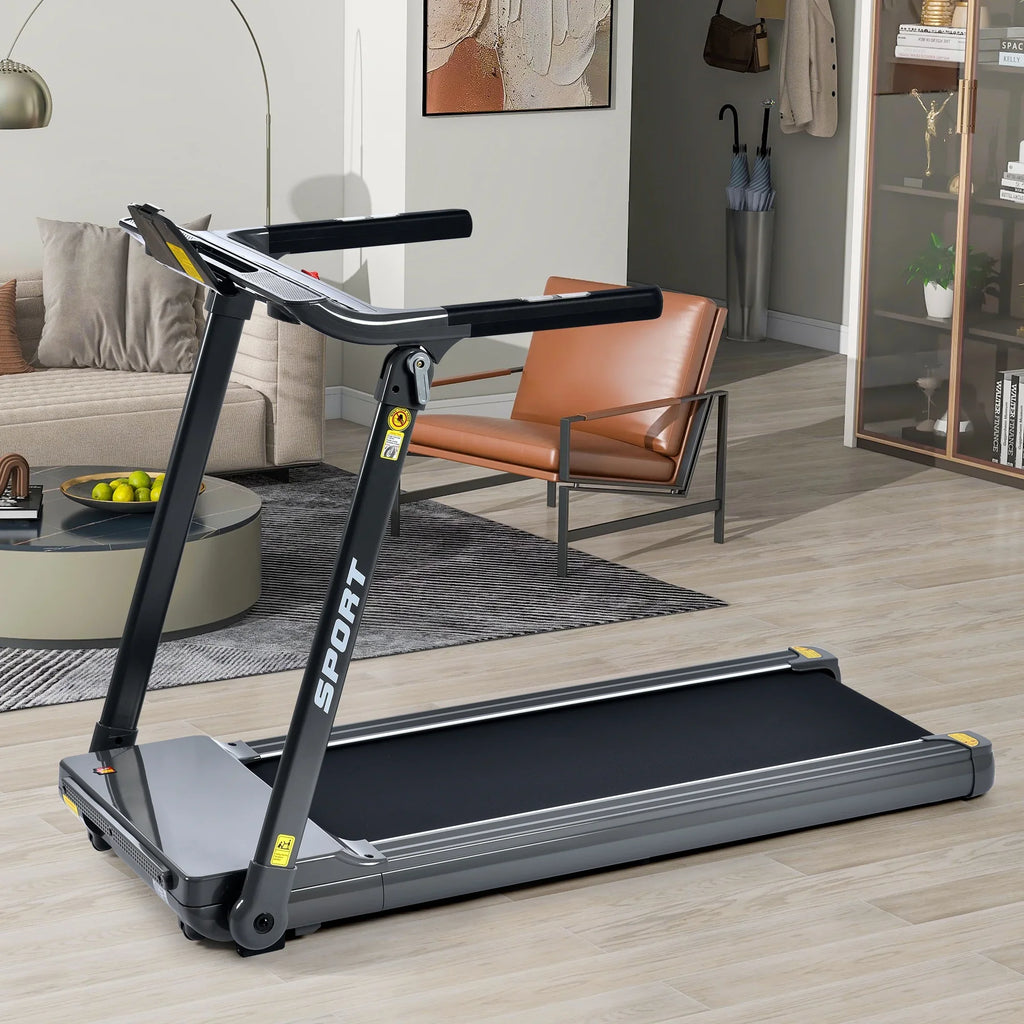 Treadmill Folding Treadmill Machine Foldable Running Dcenta 330lbs；Portable Motorised Home Electric Gym Walking,Electric for Gym Medium Compact 3.5HP Jogging Fitness Motorized 14KM/H Workout