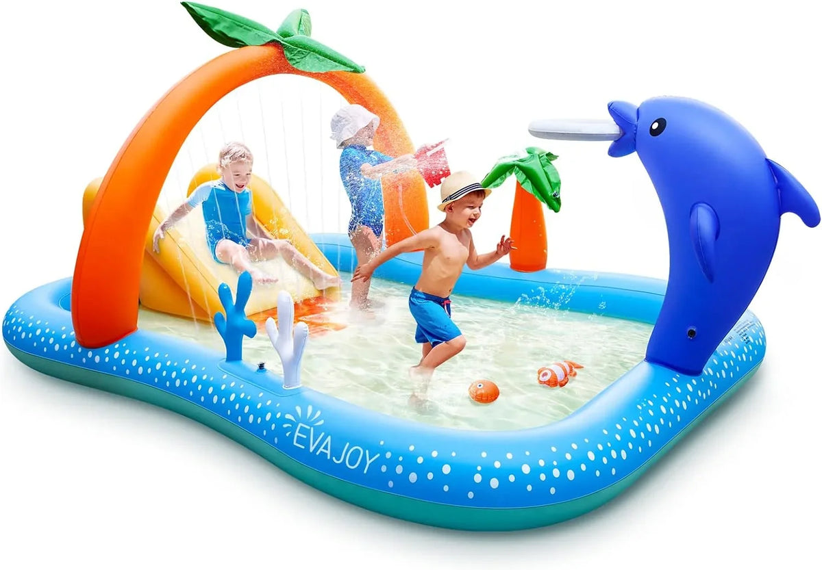 for Inflatable Pool exterior Above 95 Rectangular Backyard, Family, x Toddlers, 40in Kids, Sable Swimming Ground, Pool, x 75