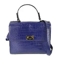 Blue New Asilah Leather Kate Croco York Knightsbridge Spade Satchel, Doris