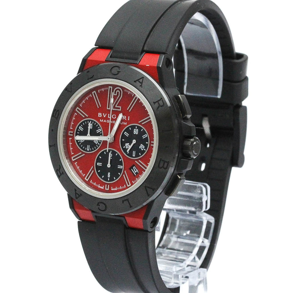 Ceramic Pre-Owned Watch (Good) BVLGARI DG42SMCCH Chronograph Diagono Automatic Magnesium BF567466