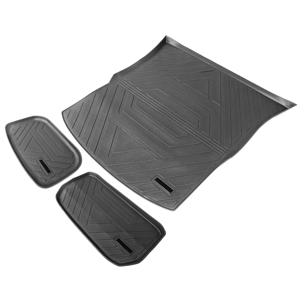 Trunk Interior Cargo Storage TPE 3PCS Waterproof Tesla Compatible Mat climate Accessories Motorsports Black Under Cargo Ikon Trunk 2020-2023 All Anti-Slip with Frunk Y Mats Model Liner Liner