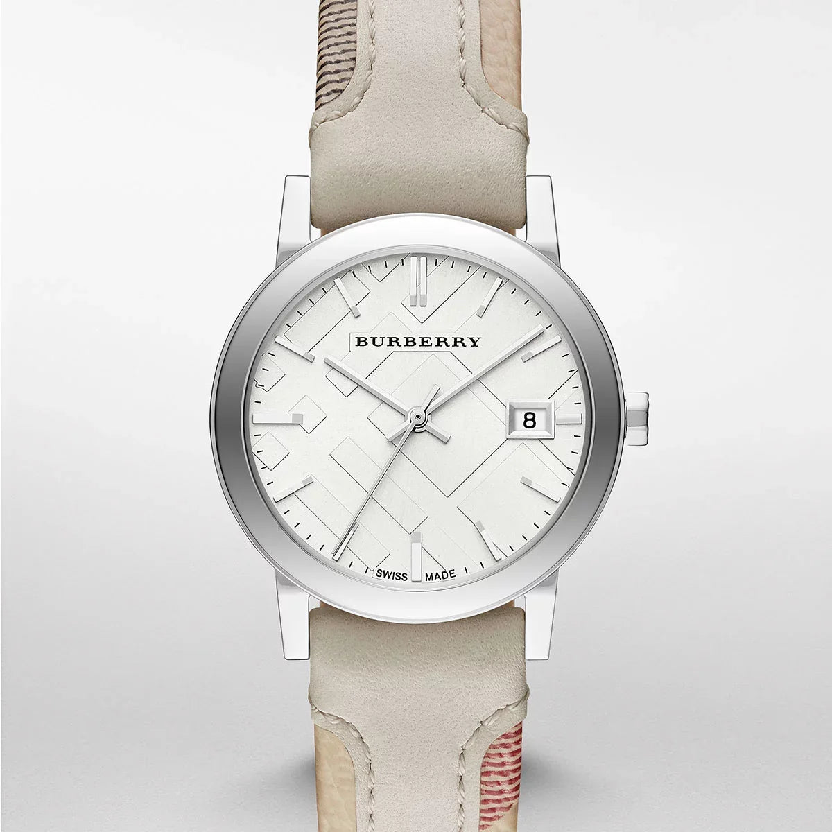BU9132 Leather 34mm Watch Analog Burberry Quartz Women's Double