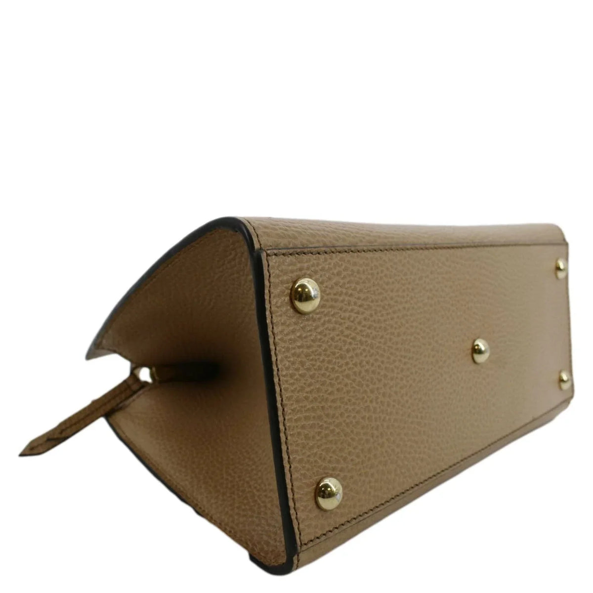 607722 Handle Pre-owned Leather Top Bag Hobo Soho Beige