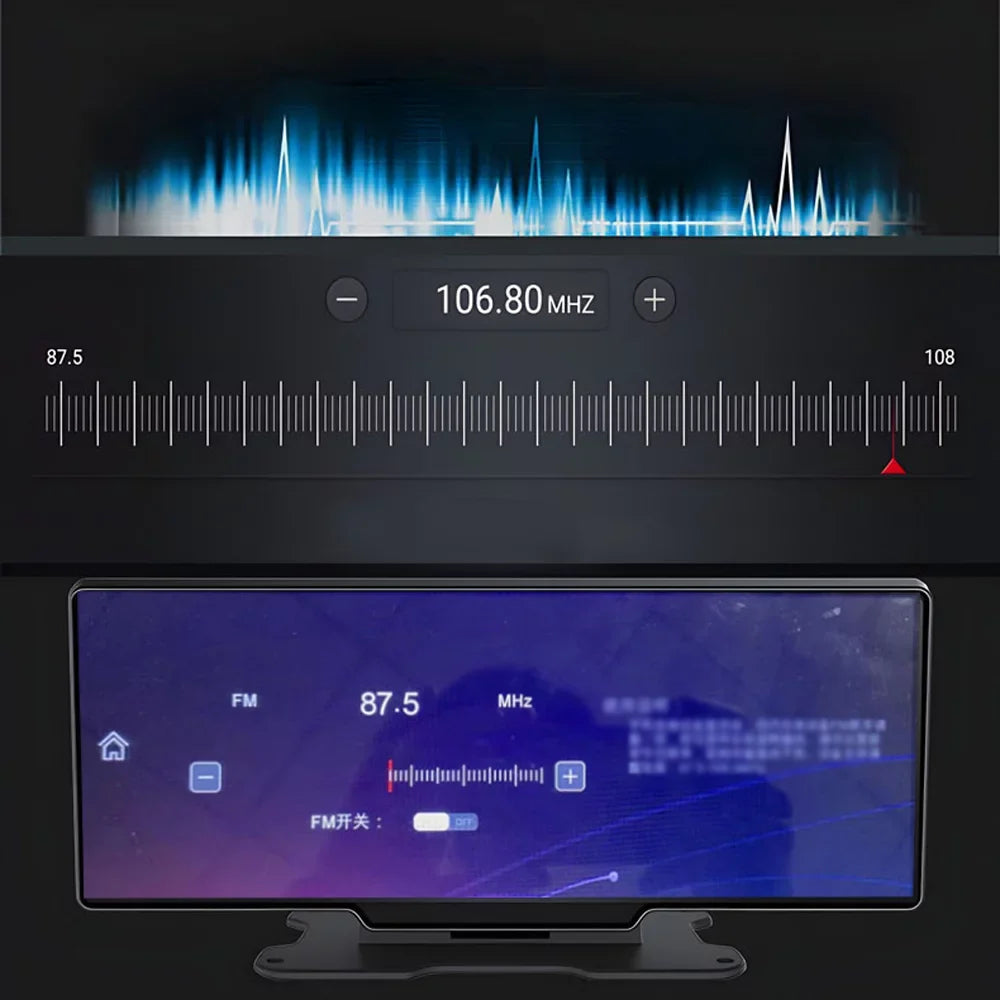 Recording, Front G-Sensing, 4K Driving WiFi, Touchscreen, Camera Auto Loop Rear DVR 10.26 Calling Inch Dash Recorder, Dash & Carplay Android for Hands-Free