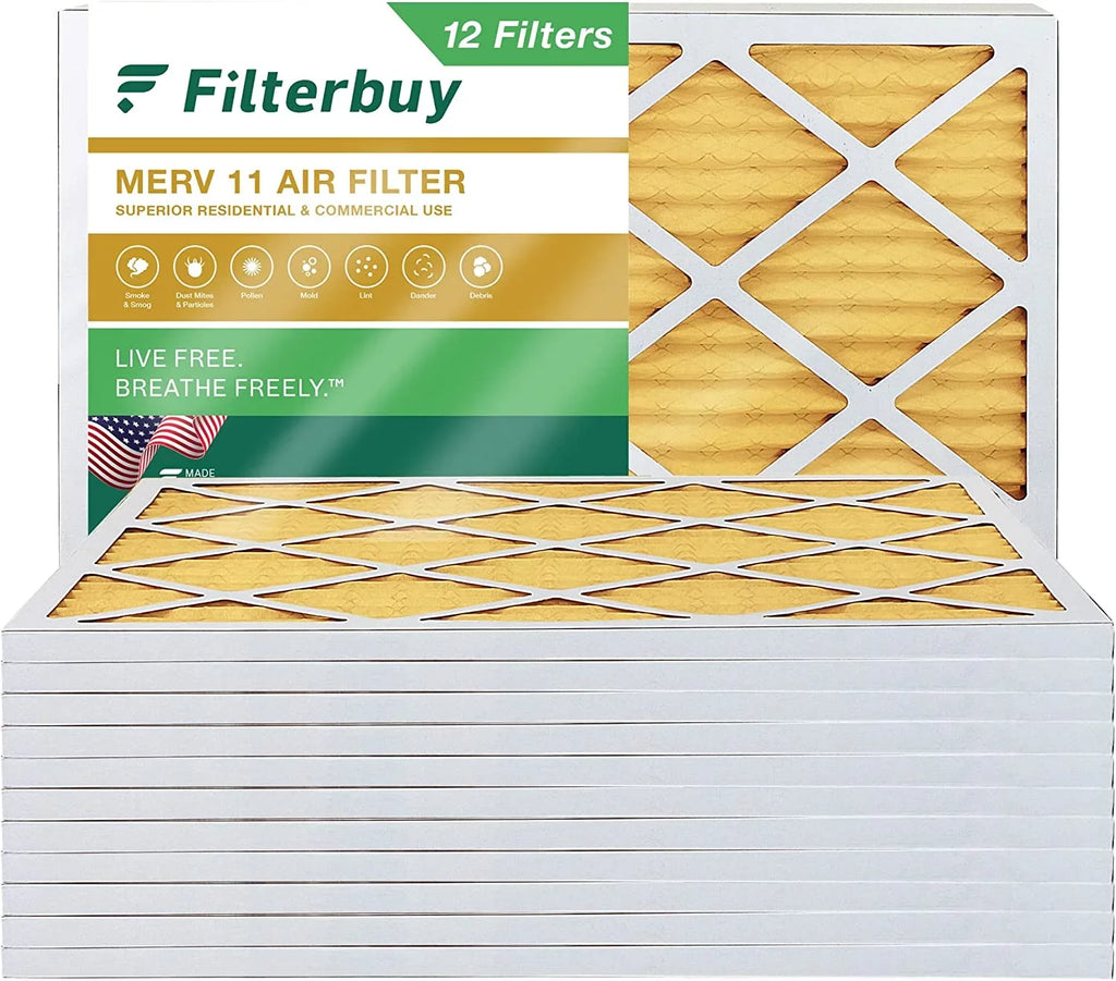 Filterbuy 11 HVAC Filters Furnace Air MERV 24x30x1 (12-Pack) AC Pleated
