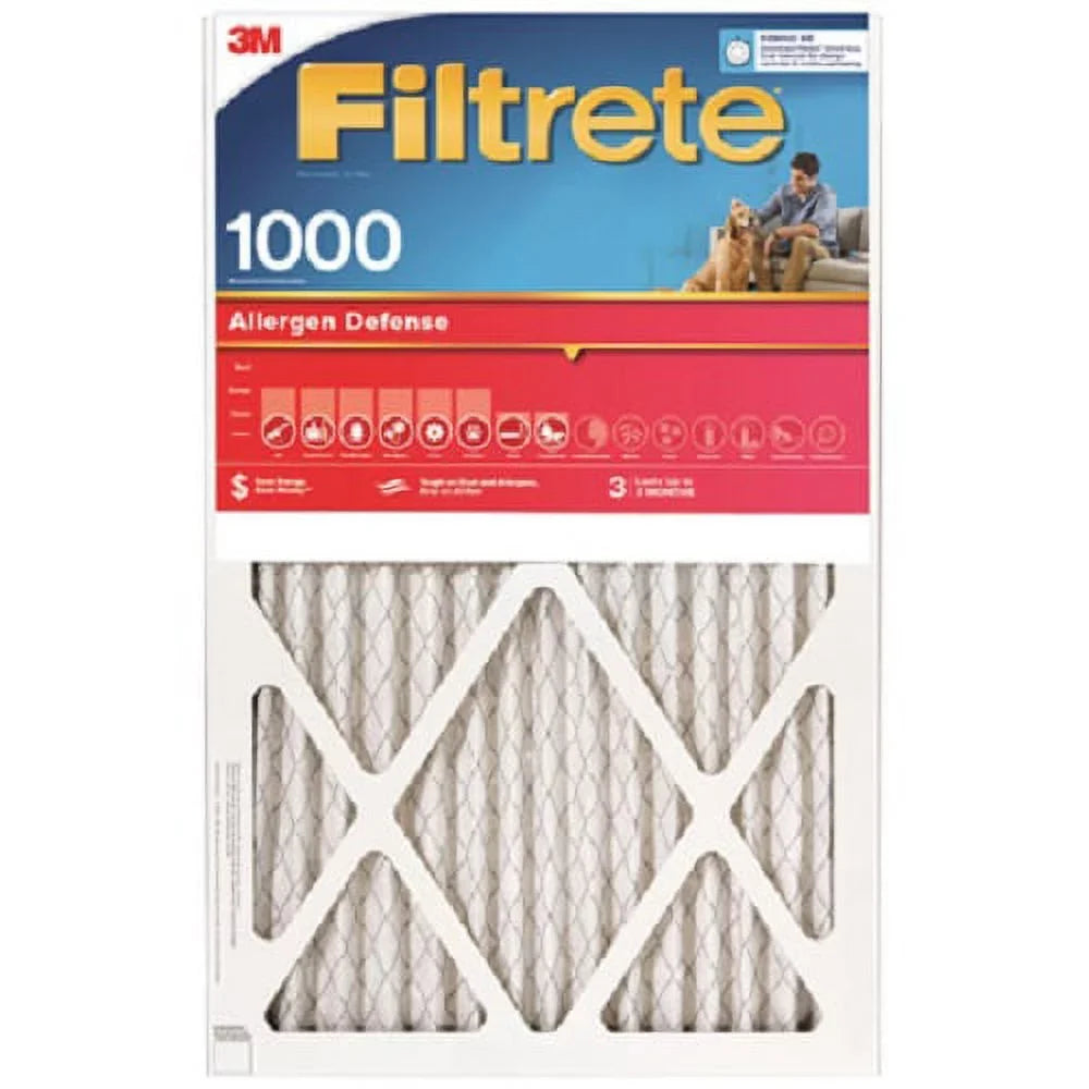 1000 4 9800-4 1" Filter Disposable of Quantity 3 x Month 3M 20" Pleated x - 16" MPR Filtrete Red Air