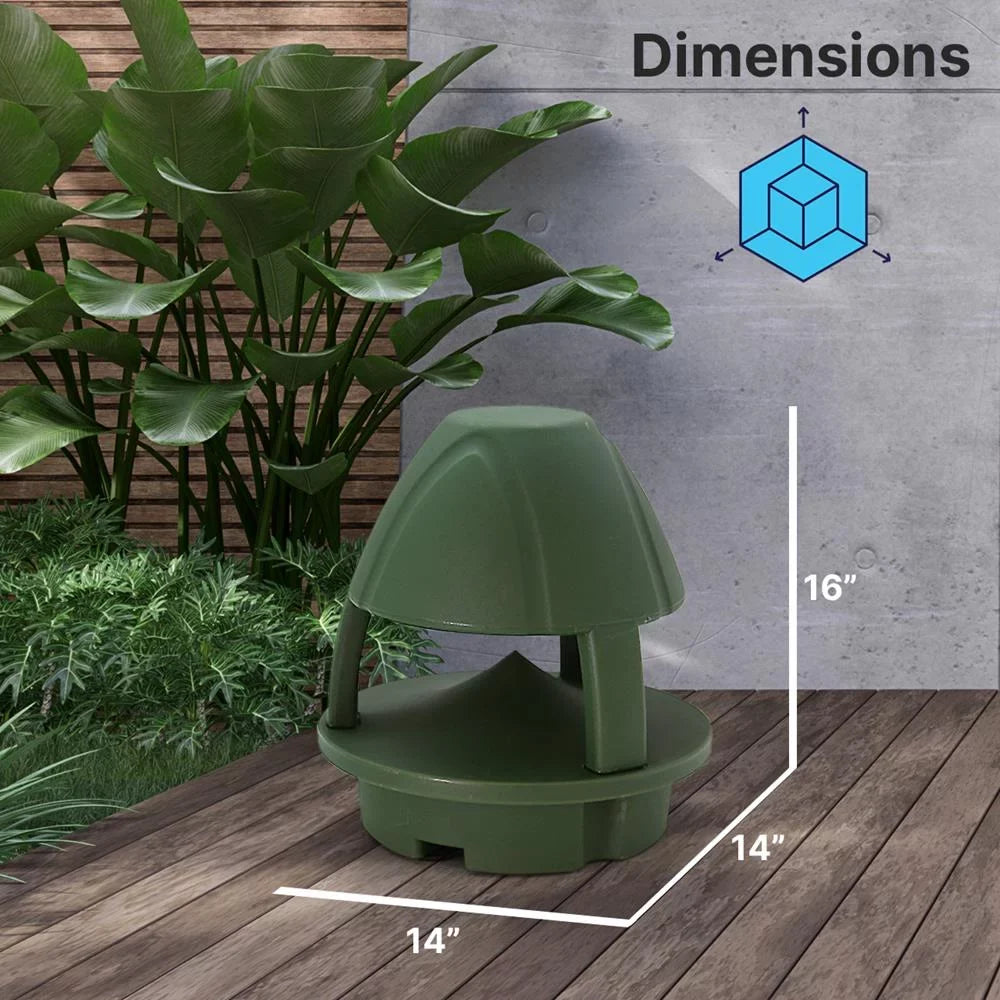 Garden Speaker Passive Waterproof exterior Green Passive 6.5 Inch (Green) Olive speaker Pyle