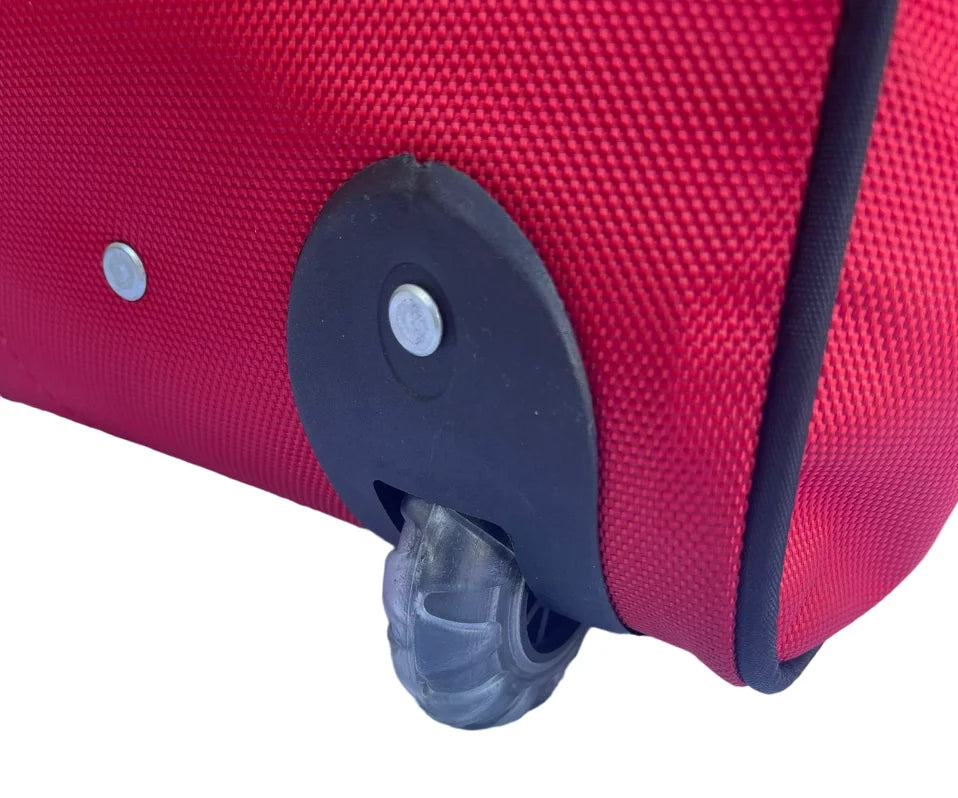 Luggage with Wheels Duffle Pockets each 20" Rolling Duffle + with (Red) Lightweight Duffel 28" Rolling Bag Multi Lb Upright Bags Adjustable Set, Travel Capacity 2x 60 Shoulder Bag Large