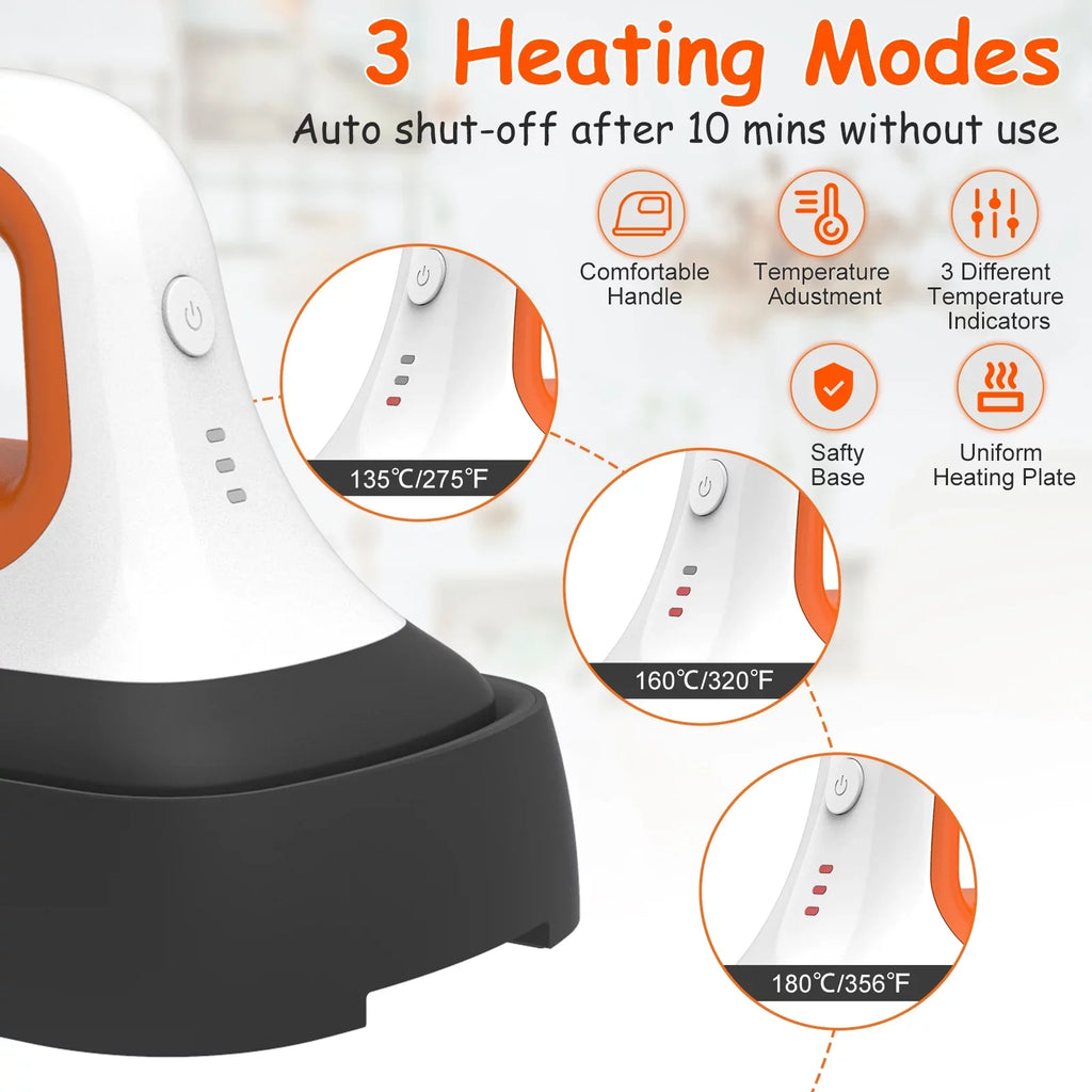 Heat Transfer Mini Hat * Iron Heating Orange Fast for with Press Portable in T-Shirt Machine Bags, 3.8" Machine Clothes 7" Heat
