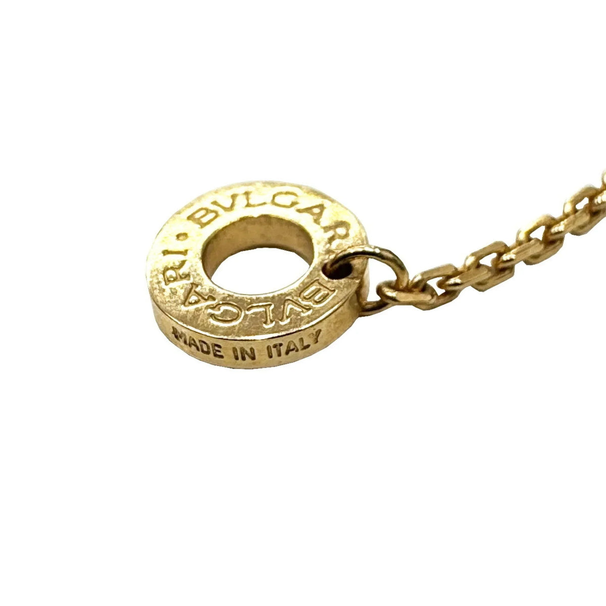 Pendant BVLGARI K18PG Dream Gold (Good) Diva Ladies Pink Bvlgari Necklace Pre-Owned 7.3g Malachite D0.28ct Diamond