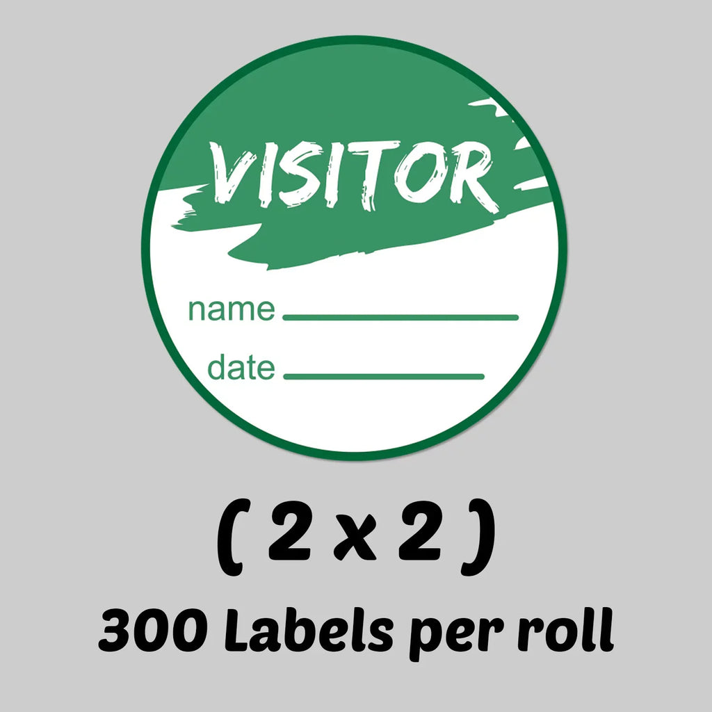 College, Office, or Green) inch, Visitor 10 Roll, Labels Stickers Round Security Tours for (2 Rolls, School, per 300
