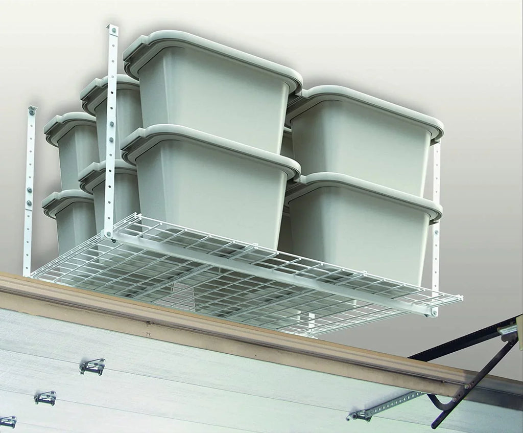 System Garage 45-Inch Mount HyLoft by Storage White Overhead Rack Ceiling 45-Inch 00540 Organization