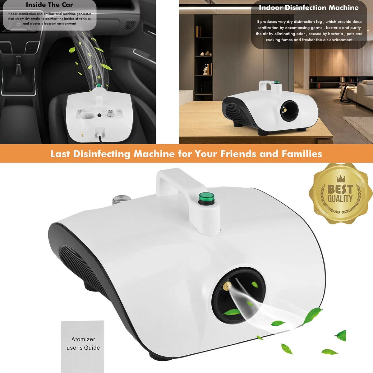 Best & for Home, Smart Retail Portable Office House Fog Car, Sterilization Atomizer. Indoor/exterior Machine