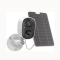 Surveillance exterior, Camera Powe 2-Way Siren Night Detection, Camera, Security Wireless 1080P Motion Color Solar Waterproof Vision WiFi Storage,IP65 Alarm,Cloud/SD Battery Audio,