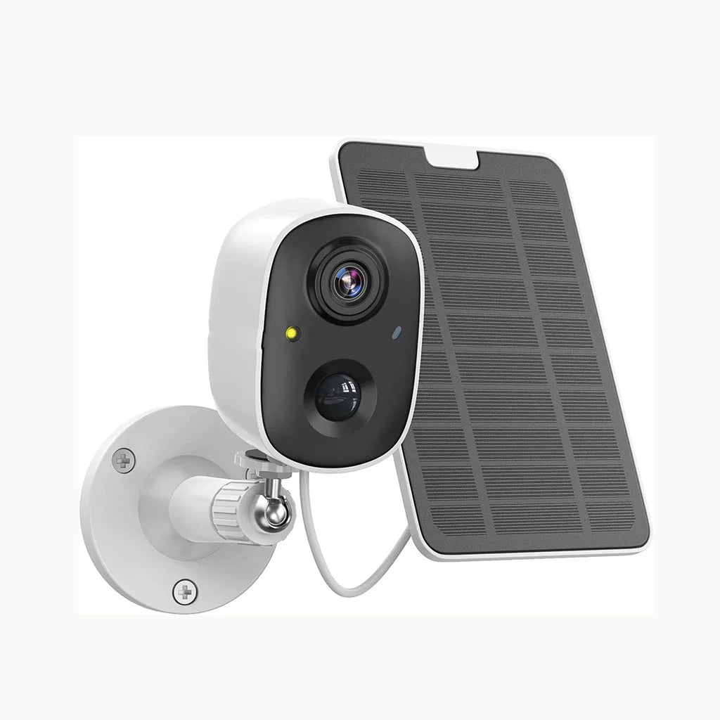 Surveillance exterior, Camera Powe 2-Way Siren Night Detection, Camera, Security Wireless 1080P Motion Color Solar Waterproof Vision WiFi Storage,IP65 Alarm,Cloud/SD Battery Audio,