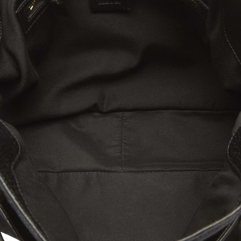 Pre-Owned Shoulder Bag GG Fabric Women Canvas Black (Good)
