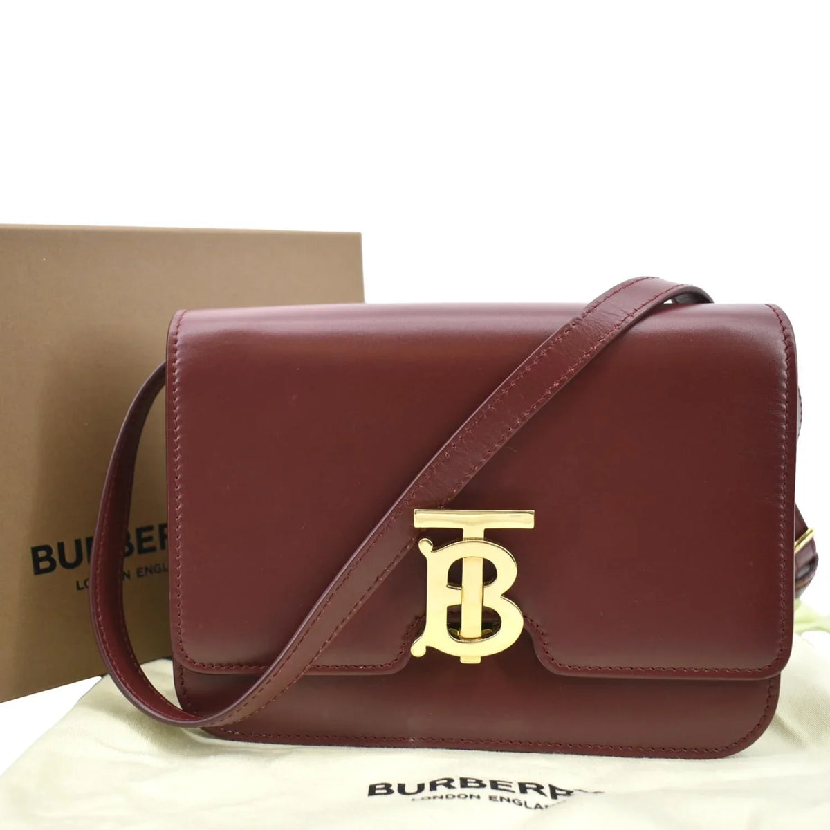 Tb Shoulder Pre-owned Red Leather BURBERRY Bag Lola