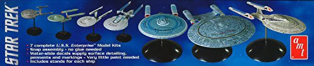 USS Snap AMT Plastic 1/2500 Space Models Enterprise AMT954 Set Star Box Trek