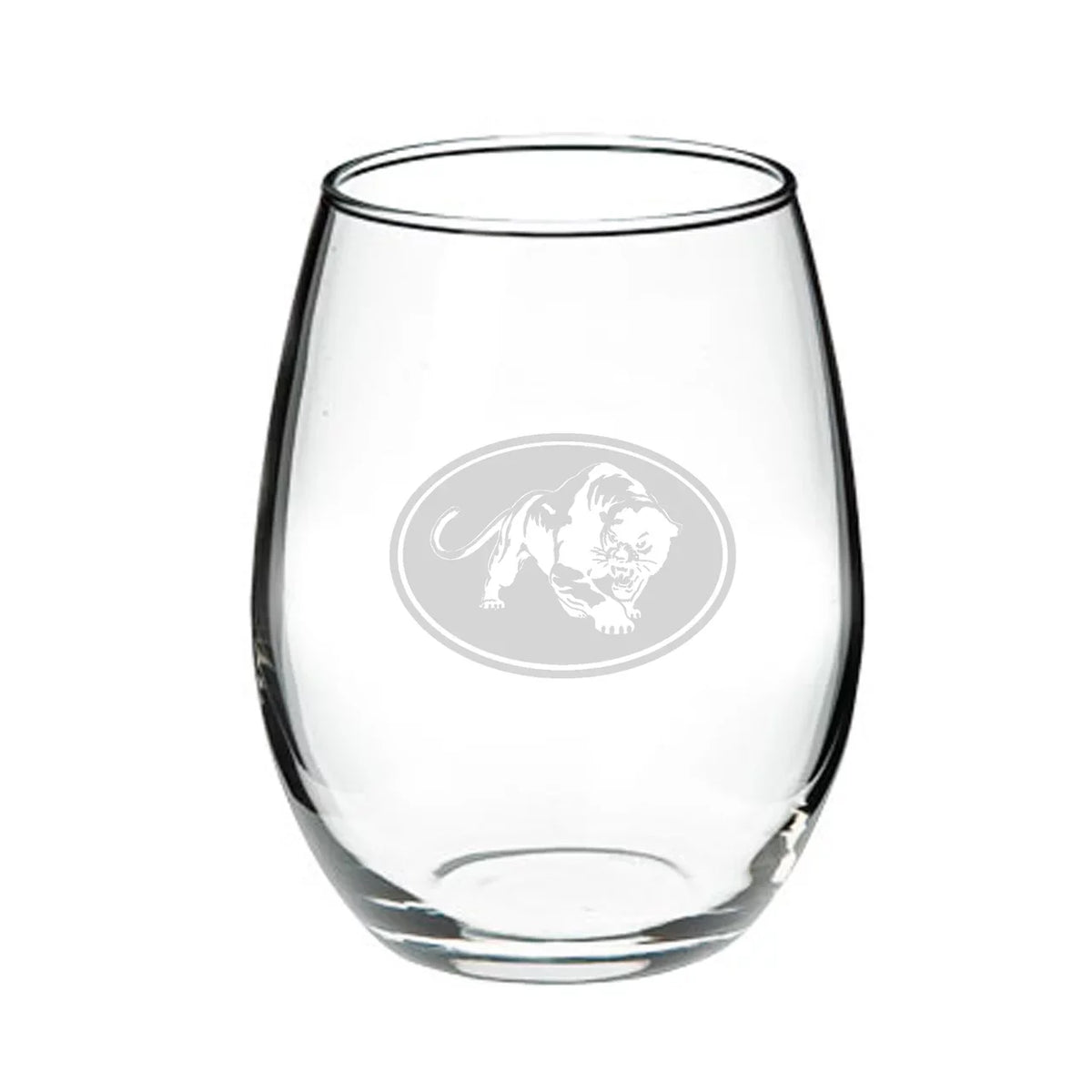 Glass oz. Stemless Wine 21 Jaguar Deep Etched